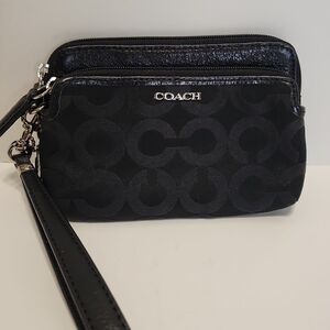 Coach Black Wristlet Bag